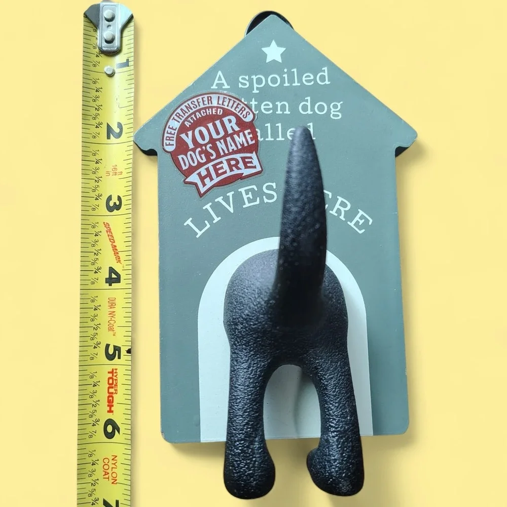 Personalized Dog Lead Hook Tail Hanger Spoiled Rotten Dog Wall Mount New